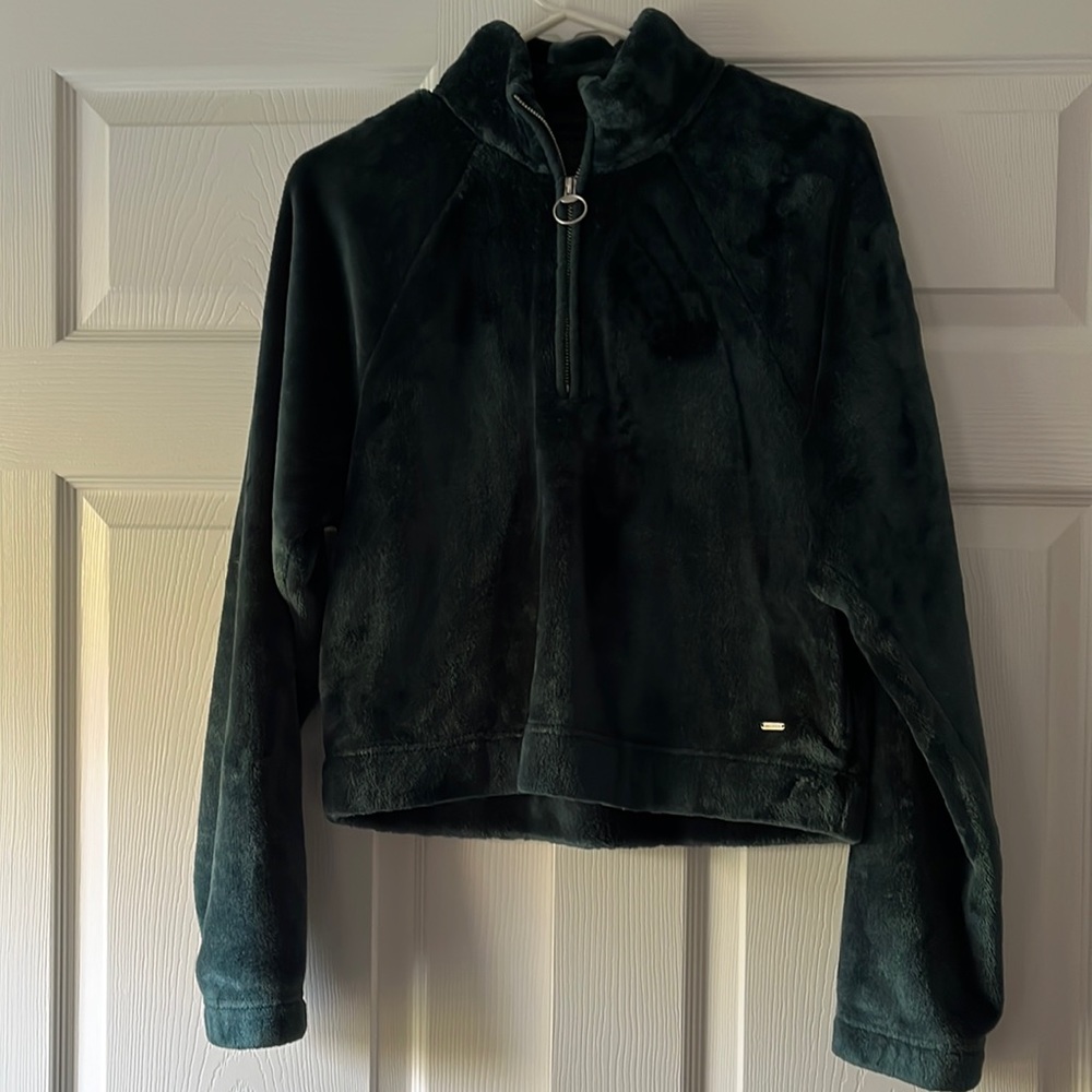 Hollister zip up sweater - dark peacock green